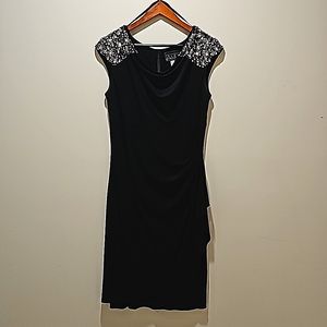 ALEX evenings black dress with beadwork